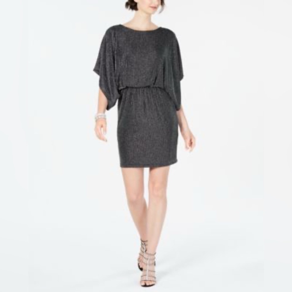 Jessica Howard Shimmering Gray Mini‎ Dress